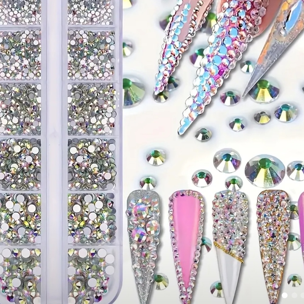 Colorful Rhinestone Nail Art Kit